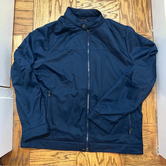 Men’s Michael Kors Navy Racer Jacket - Picture 2 of 10